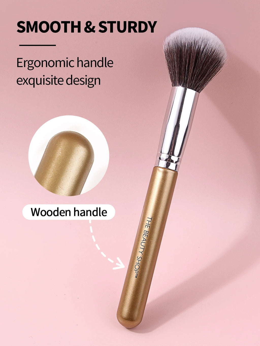 Large Size Blush Powder Makeup Brush Soft Fiber Hair Single Face Brush Household Travel Cosmetic Accessory Vue