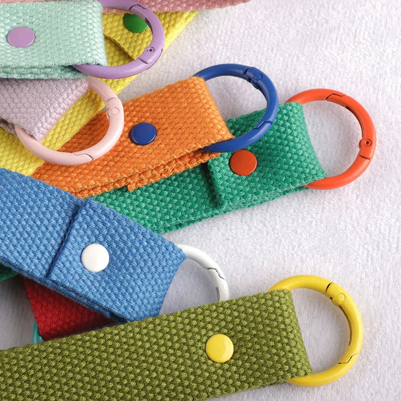 Fashion Cotton Keychain Lanyard Wrist Straps Schoolbag Backpack Pendent Key Chain Car Keys Canvas Strap Keyring Vue