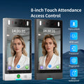 IP65 8 inch WIFI AI Dynamic Biometric Fingerprint Face RFID Recognition Attendance Access Control Machine For Free Software Vue AI801F-Black