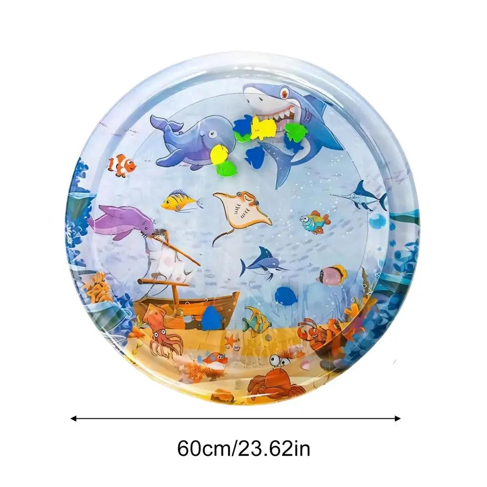Thicken Interactive Cat Play Mat Water Bed Sensory Pet Supplies for Puppy Kitten Indoor Outdoor Home Living Room Balcony Summer Vue B