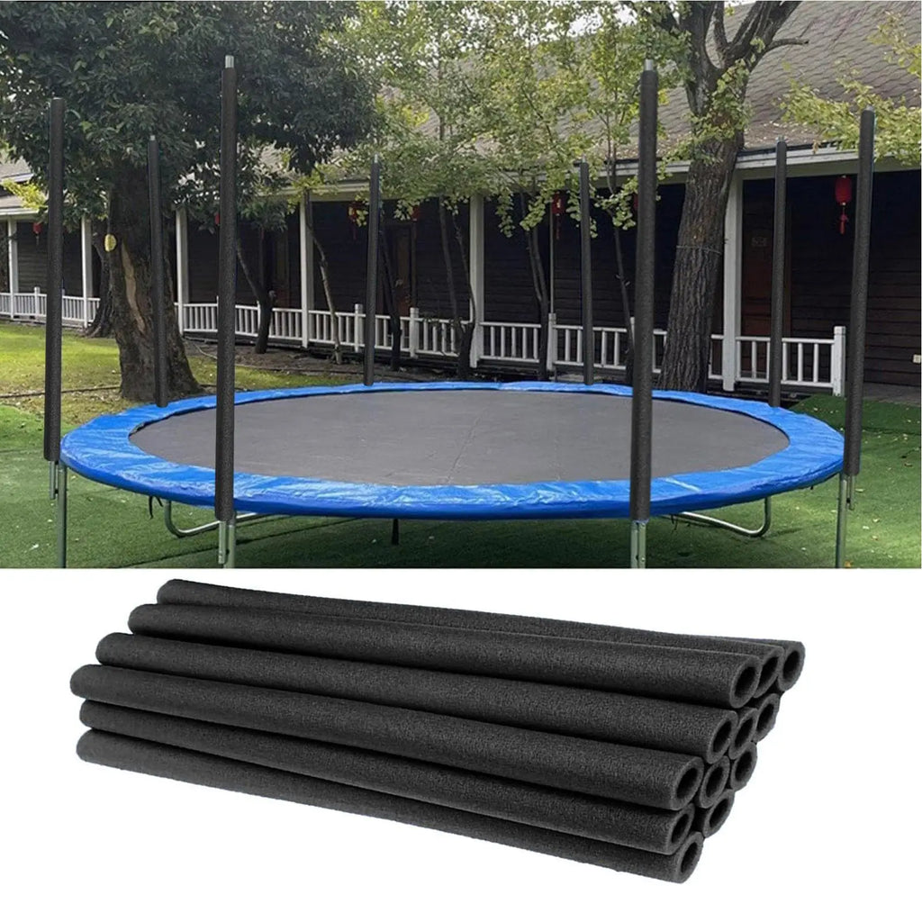 12 Pcs/set Trampoline Foam Pole Covers Trampoline Pole Protective Sleeves for Outdoor Garden, Backyard, Park, Playground Vue