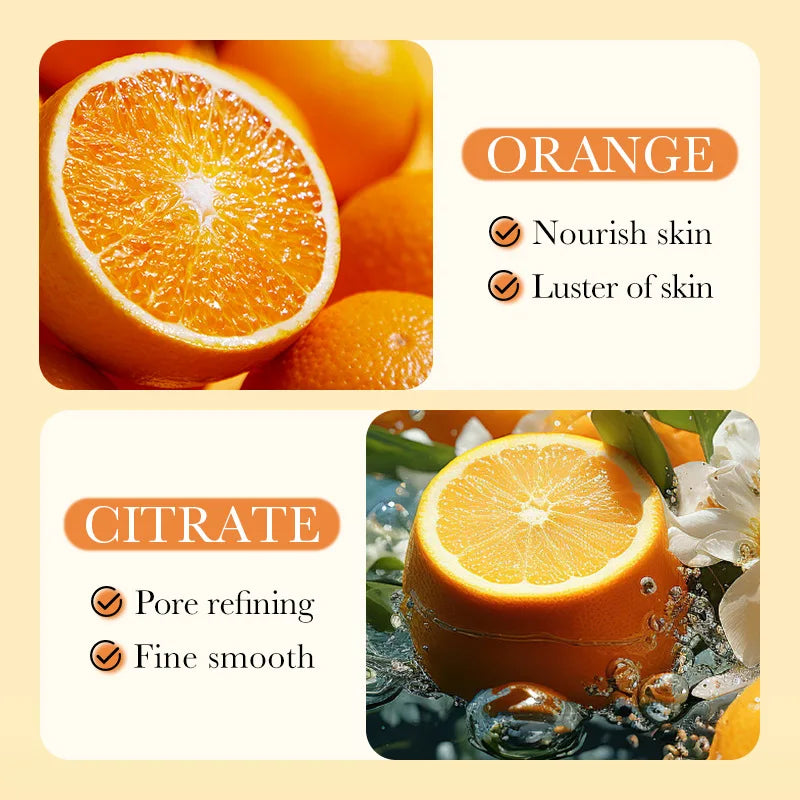 300ml Orange Body Scrub Shower Gel, a Cleansing Body Wash Containing Fresh Orange Extract, Citrate Salts, and Other Skin Care Ingredients. the Fine Scrub Particles Deeply Cleanse Skin Impurities and Dead Skin Cells, While Hyd Vue