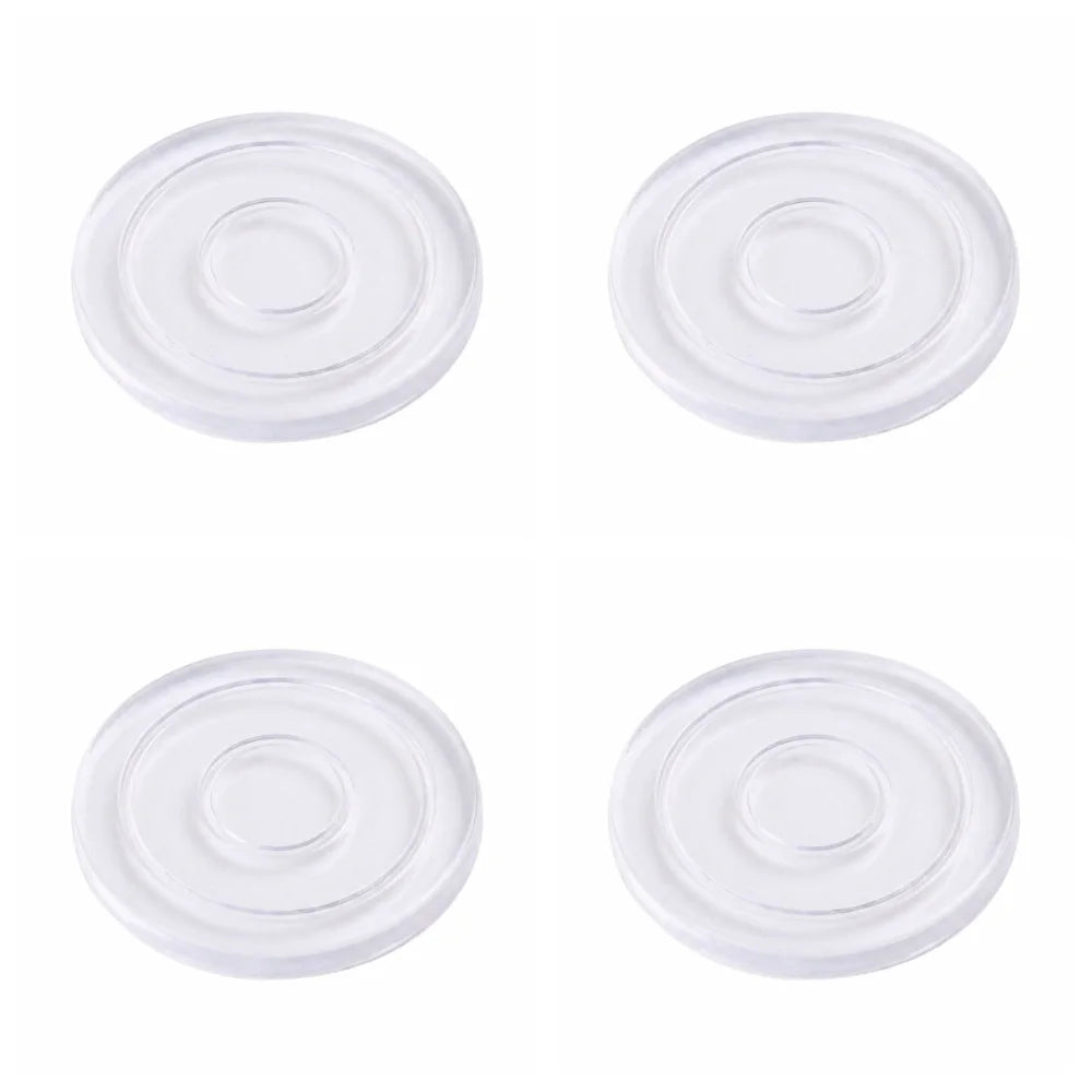 4Pcs Non-Slip Silent Table Foot Mat Self Adhesive Washable Sofa Chair Foot Fixed Pads Anti-Moving Transparent Furniture Gaskets Vue 4Pcs round 30mm