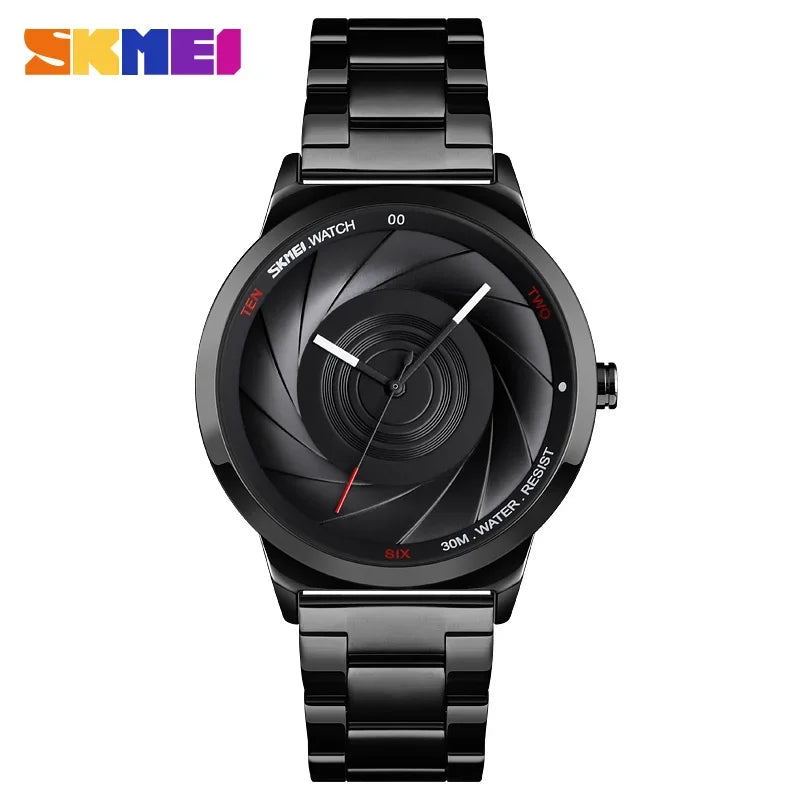 SKMEI 9210 Men's Stainless Steel Quartz Sport Watch – Waterproof Men's Quartz Watch Vue
