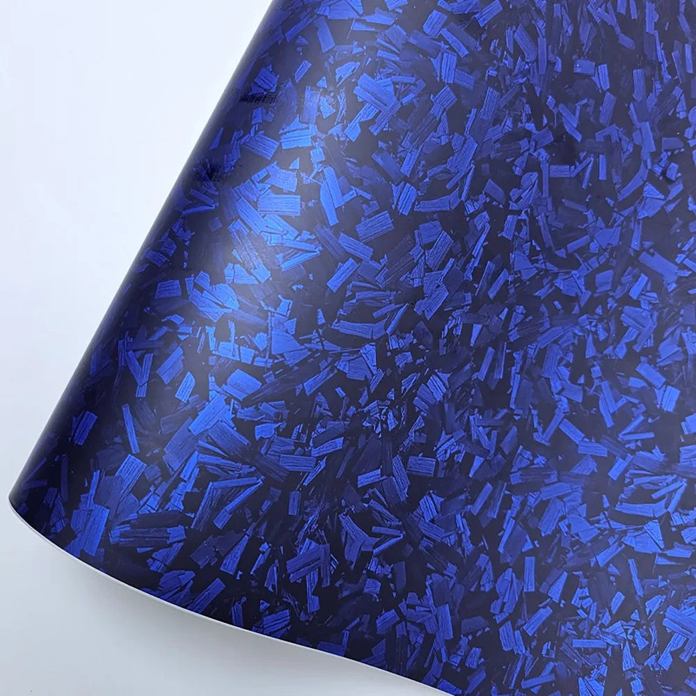 50x30CM Carbon Fiber Vinyl Film 3D 6D Matte Effect Gloss Motorcycle Vue BLUE-MATTE