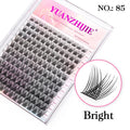 YUANZHIJIE DIY Eyelashes Clusters Wispy Press-on Lashes Segmented Ribbon Easy to Makeup Super Soft Lash Bunches Vue 85 C 0.07mm|MIX