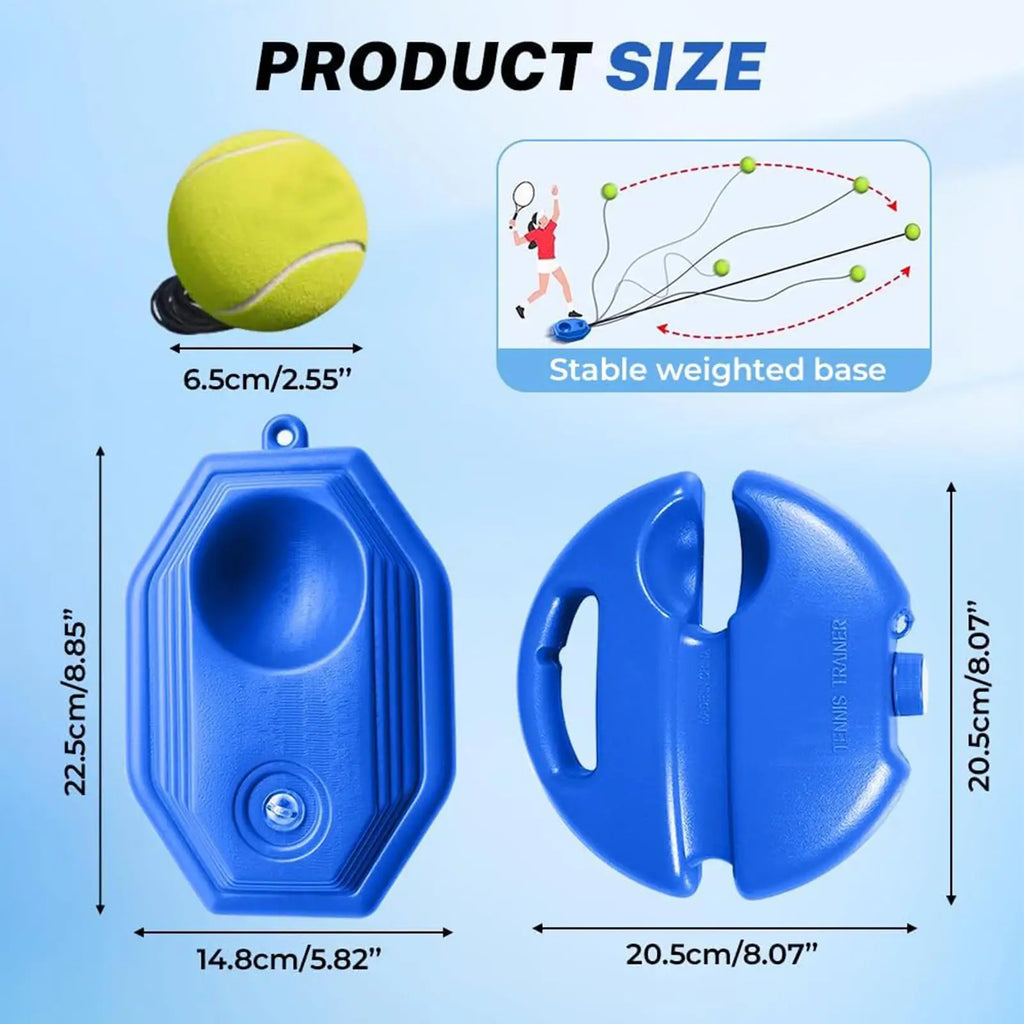 Tennis Practice Rebounder, Reaction Training Game, with String Tennis Return Ball Trainer for Party, School, Backyard, Beach Vue