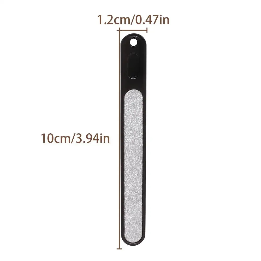 unisex Rectangular Non-Slip Handle Nail File, Portable Manicure Pedicure Tool for Home Travel Business Trip Daily Care, Gift Vue E