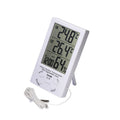 LCD Display Digital Thermometer Hygrometer -40~70℃/10-99%RH with 1.5m Probe C/F Switch Max Min Memory Temperature Humidity Meter Vue Default Title