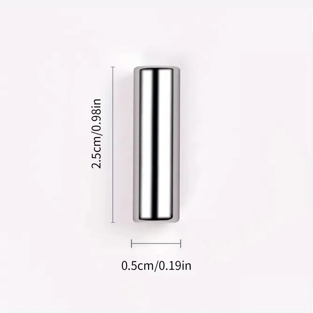 2.5x0.5cm Cat Eye Nail Art Pen Round Strong Magnet Create 3D Effect for UV Gel Polish Home Salon DIY Manicure Painting Tool Vue Silver