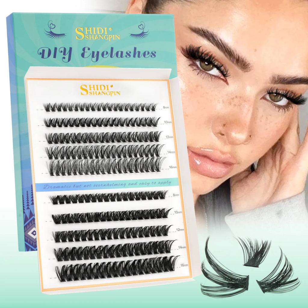 DIY Lashes D Curl Individual Lashes Extension Mix Lash Natural Look Makeup 120/200Pcs Clusters Faux Mink Eyelash Extensiones Vue