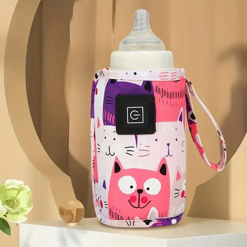 Travel Stroller Insulated Bag, USB Milk Water Warmer,Nursing Bottle Heater, Portable Bottle Feeding Warmer,Bottle cover Vue