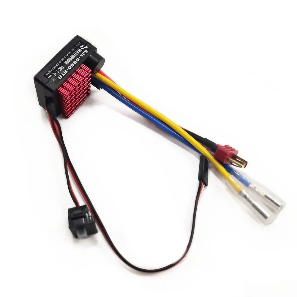RC Model 60A Brushed ESC Speed Controller 2S 7.4V LiPo Brushed Electronic Speed Controller for 370 390 540 Brushed Motor Vue Plug1 Other