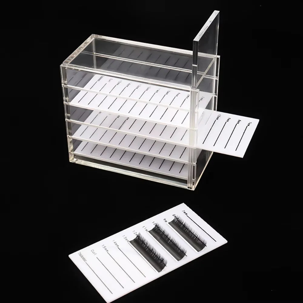 5-Layer Acrylic Lash Organizer & Eyelash Extension Storage Box Lash Storage Organizer Vue