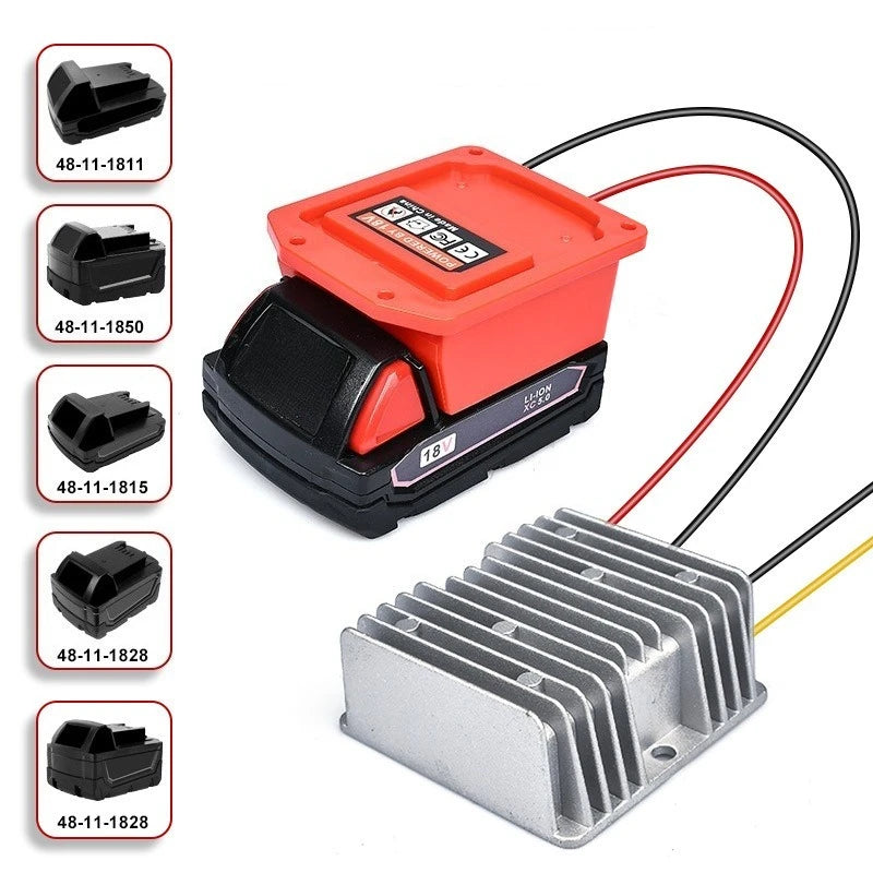 DIY Step-Down Adapter Automatic Step-Up/Step-Down Converter Compatible with For Milwaukee 18V Lithium Batteries for DIY Projects Vue