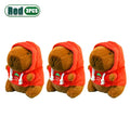 1-20PCS Fashion Capybara Plushie with Sweater Design Bag Charm Key Ring Pendant Cute Christmas Gift for Friends Family Vue Red-3PCS