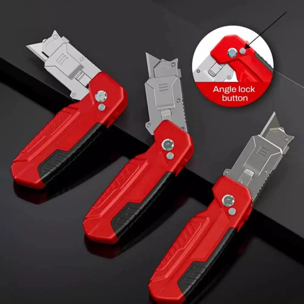 Utility Spatula Manual Utility Knife Safety Lock Folding Gluing Knife Rotary Cutter Head Dual Purpose Sewing Glue Removal Tool Vue