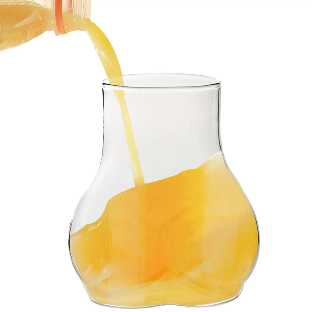 450ml Creative Body Shape Drinking Glass Novelty Butt Cup for Coffee, Milk, Beer, Wine, Cocktails, Fun Home Bar Decor, Gift Idea Vue