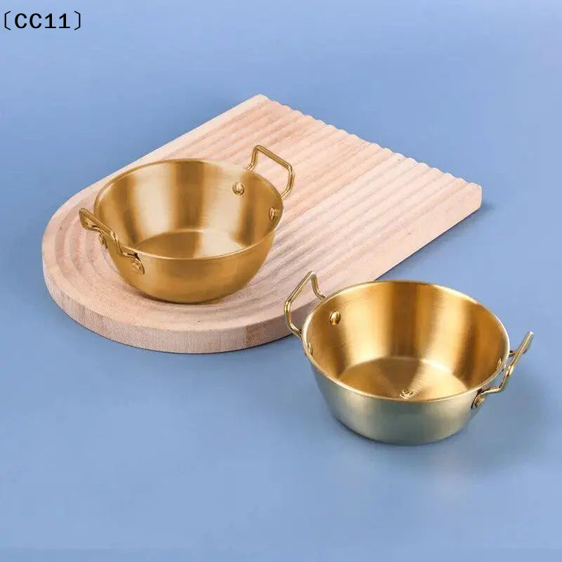 304 Stainless Steel Instant Noodle Bowl Korean Rice Wine Handle Salad Vue