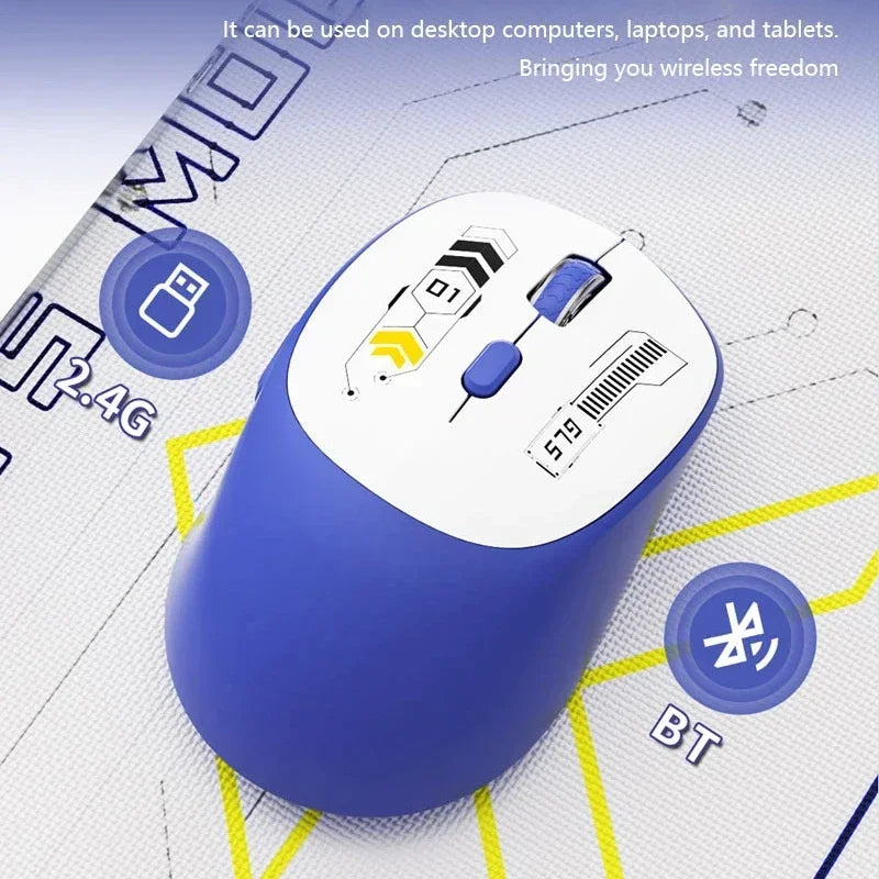 Lenovo 2.4G Wireless Bluetooth Mouse Dual Mode Rechargeable Ergonomic Office Gaming Portable Mice For iPad PC Laptop Mouse Vue