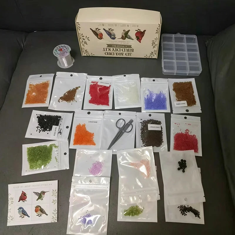 3D Animal Bead Craft Kit – Cow, Deer, Owl & Red Panda DIY Set DIY Bead Craft Kit Vue
