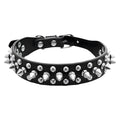 Spiked PU Leather Dog & Cat Collar | Rivet Punk Stud Style Spiked Pet Collar Vue Black M China Mainland