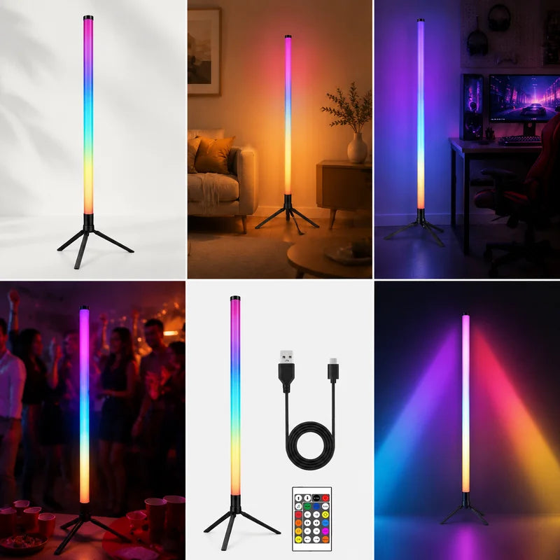 Smart RGB LED Corner Floor Lamp 103CM Remote Control Standing Stand Light for Bedroom Living Room Atmosphere Decor Lamp Vue