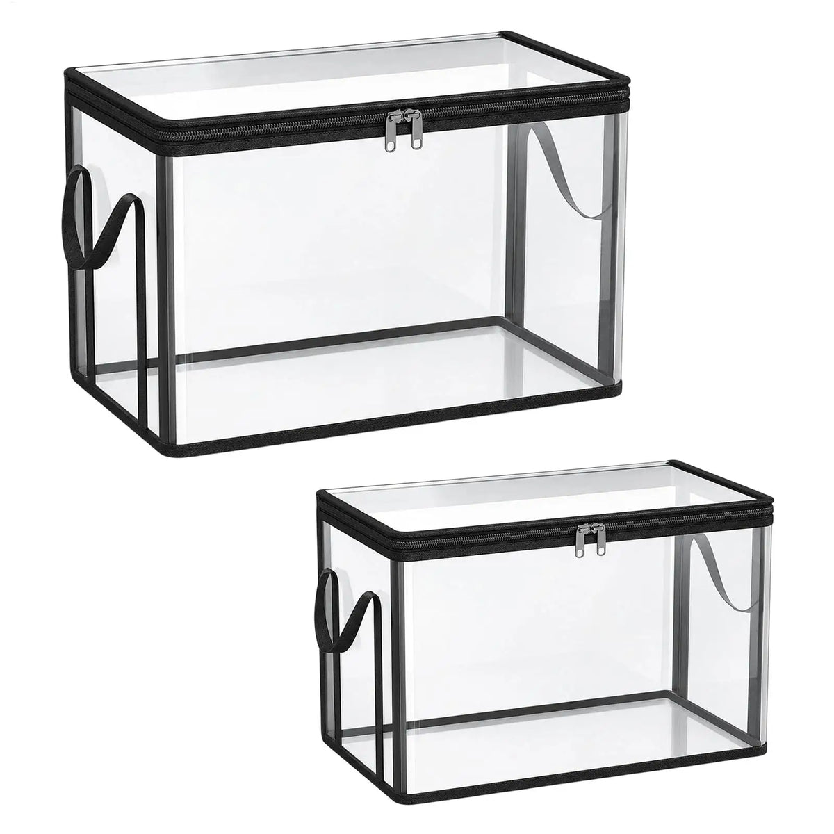 Classroom Storage Bins with Handles & Lids Moving Book Storage Box Multi-Purpose Organizer for Toys Snacks Bedding Clothes Home Vue