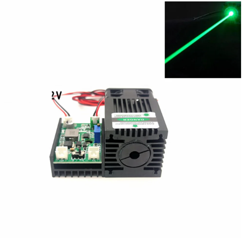 Adjustable Focus 520nm 500m/1W Green Laser Module 12V bird Driving Green Laser Vue