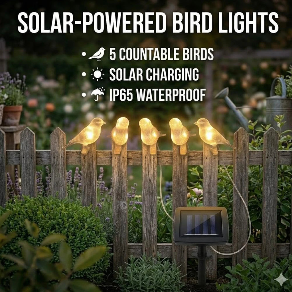 Solar Bird Clip-On String Lights – Waterproof LED Outdoor Décor Solar String Lights Vue