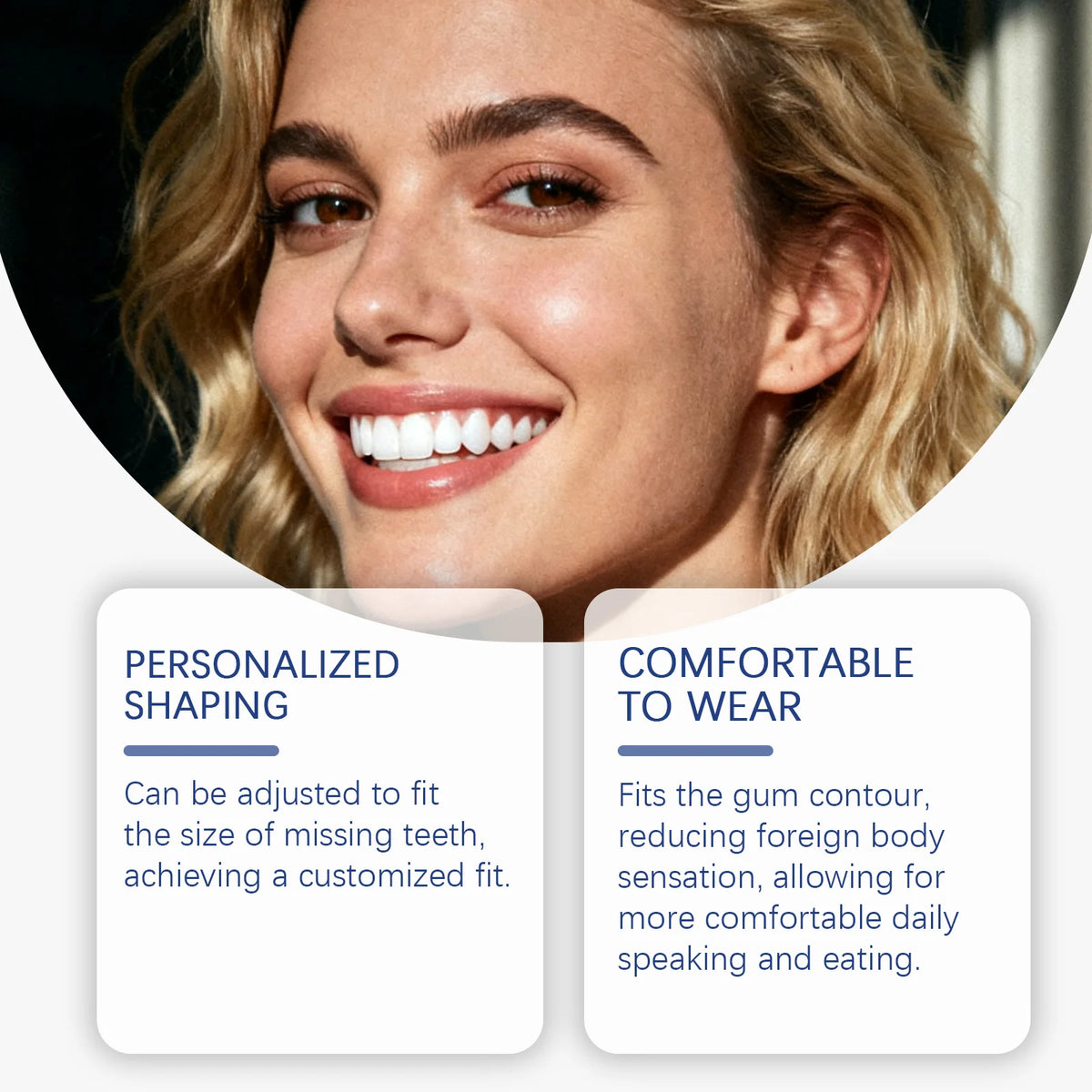 Moldable Denture Gel for Custom False Teeth, Convenient to Use, Effectively Boosts Your Smile and Restores Confident Dental Beau Vue