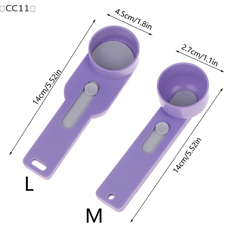 〔CC11〕 No Spill Measuring Spoon Funnel Preparation Of Protein Powder Workout & Sports Drinks, Baby Formula Refill Mess Spill Vue