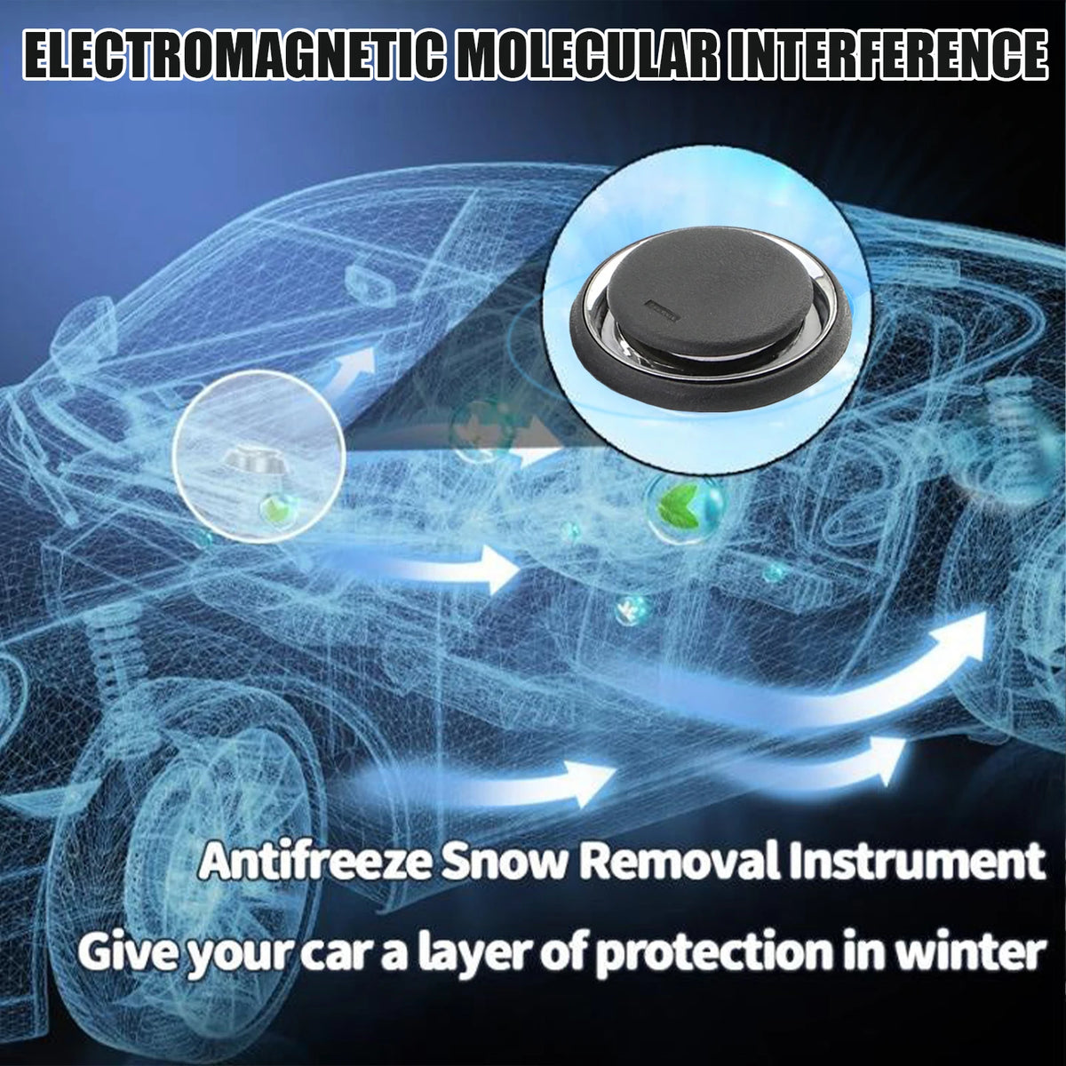 Car Snow & Ice Remover — Portable Automotive De-Icer for Snow, Ice, Frost & Fog Removal Vue