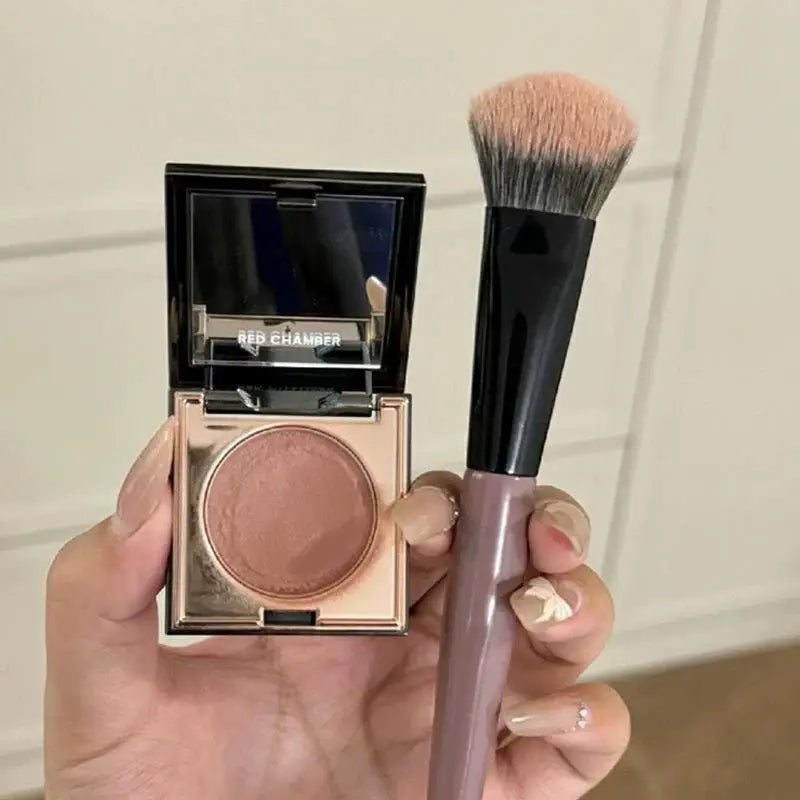 Soft Bristle Portable Blush Brush Face Cheek Contour Powder Cosmetic Tool Women Girls Makeup Starters Daily Beauty Supplies Vue