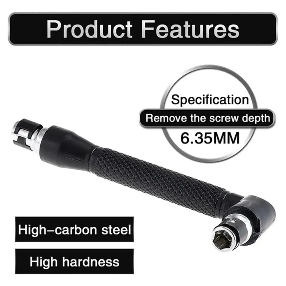 Mini Double-ended L-Socket Wrench 90 ° Double-end Handle 6.35mm Wrench Tool Screwdriver Driver Bit Home Tool Set Vue