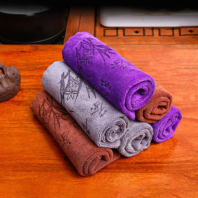 30*30cm Absorbent Thick Tea Towel, Professional Tea Table Cloth, Super Absorbent, High-End Tea Cleaning Coaster Accessories Vue