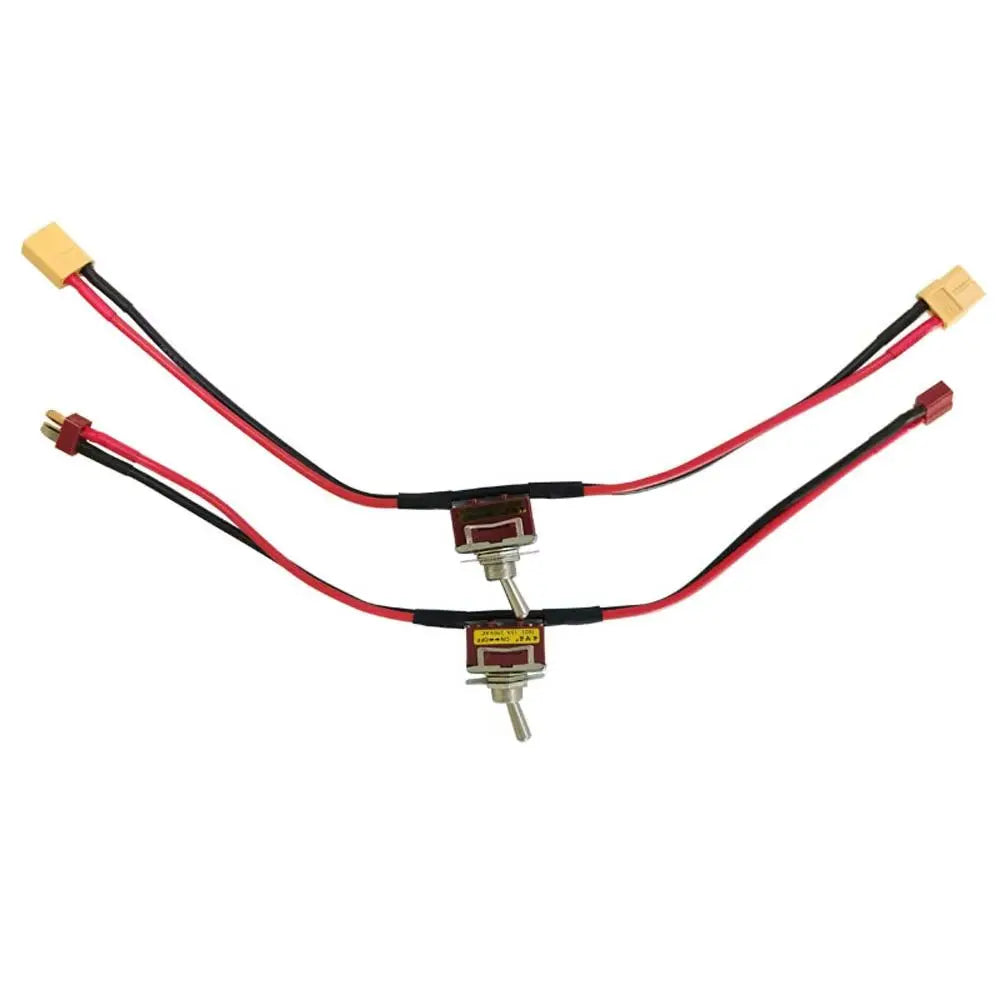 XT30/XT60/XT90/T-Plug Power High Current High Load Switch ON-OFF Toggle 12AWG for eBike RC Airplane ESC Motor Connecting Adapter Vue