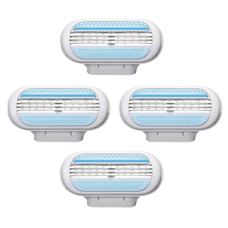4pcs/lot GFLV 3-Layer Blade Women Shaver Head for Venus Razor Vue