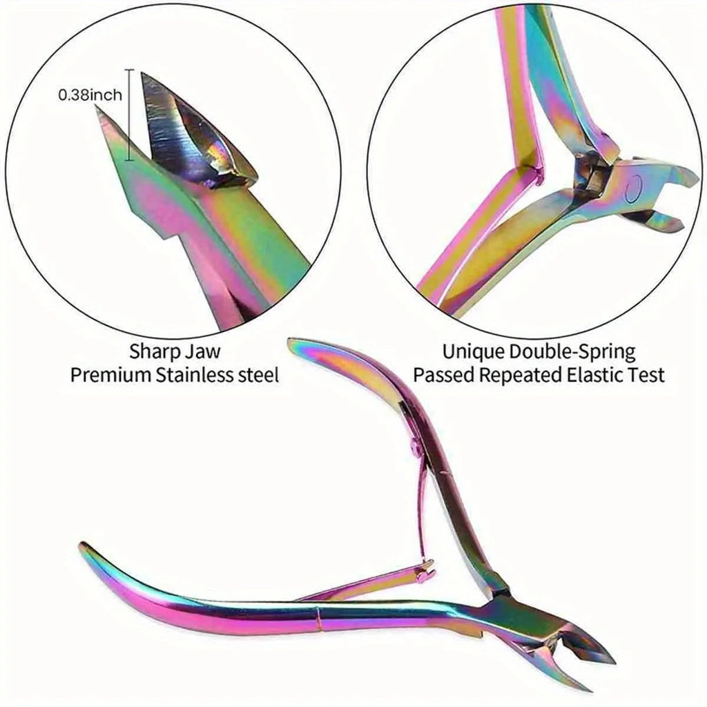 10Pcs/lot Nail Art 100/180 Grit Professional Files Buffer Sponge Block Brush Nail Scissors Kit With Cuticle Nipper Pushers Manic Vue