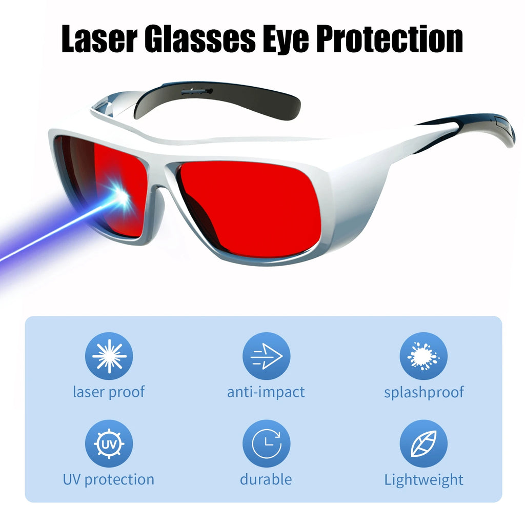Laser Safety Glasses CE EN207 200-460nm Hard PC Lens Eyewear for UV Ultraviolet Laser Marking Processing Device Laser Goggles Vue