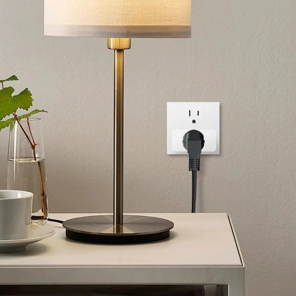 Remote Voice Control Mini WiFi Smart Plug 110-240V 10A US Plug Smart Home Socket Remote Control Timing Function Timer Plug Vue