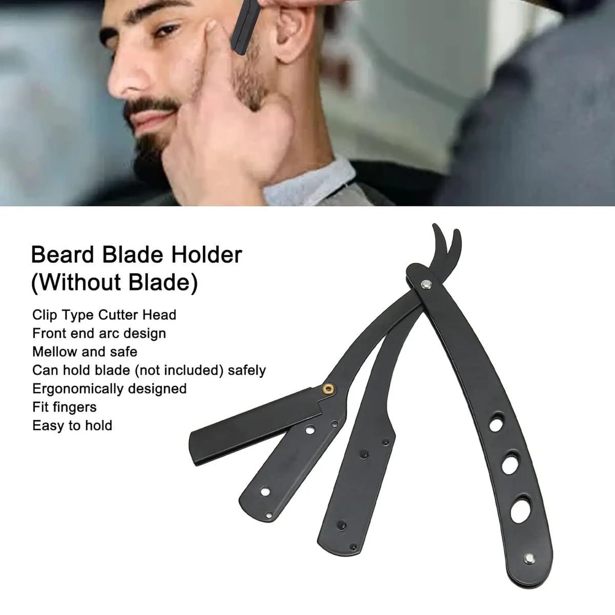 Men's Stainless Steel Replaceable Black Razor Blade, Razor Blade Manual Razor Classic Wet Shaving Vue