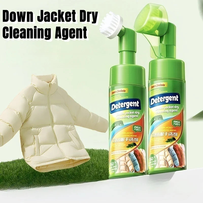 Down Jacket Dry Cleaning Spray Downwear Detergent Agent Dry Cleaner Oil Stain Remover Down Jacket Clothing Foam Cleaning Liquid Vue