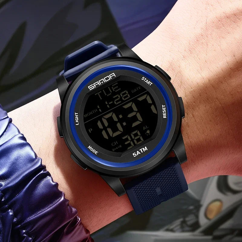 SANDA 6182 Men's LED Digital Sport Watch – Waterproof Digital Sport Watch Vue