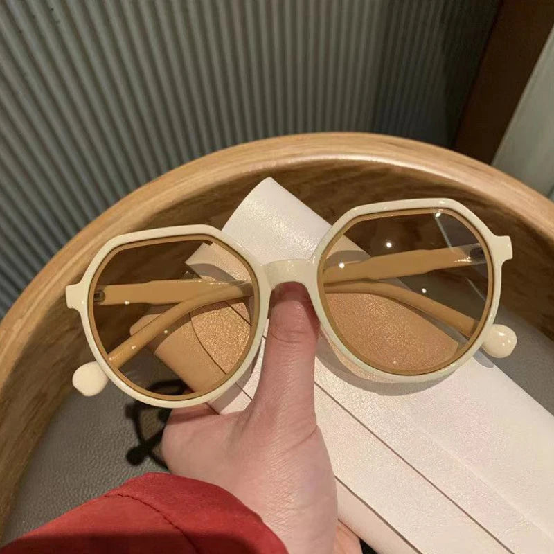 Korean Style Sunshade Glasses Vintage Geometry Shape Frame For Men Women Sunglasses Fashion Frame Glasses UV Protection Vue