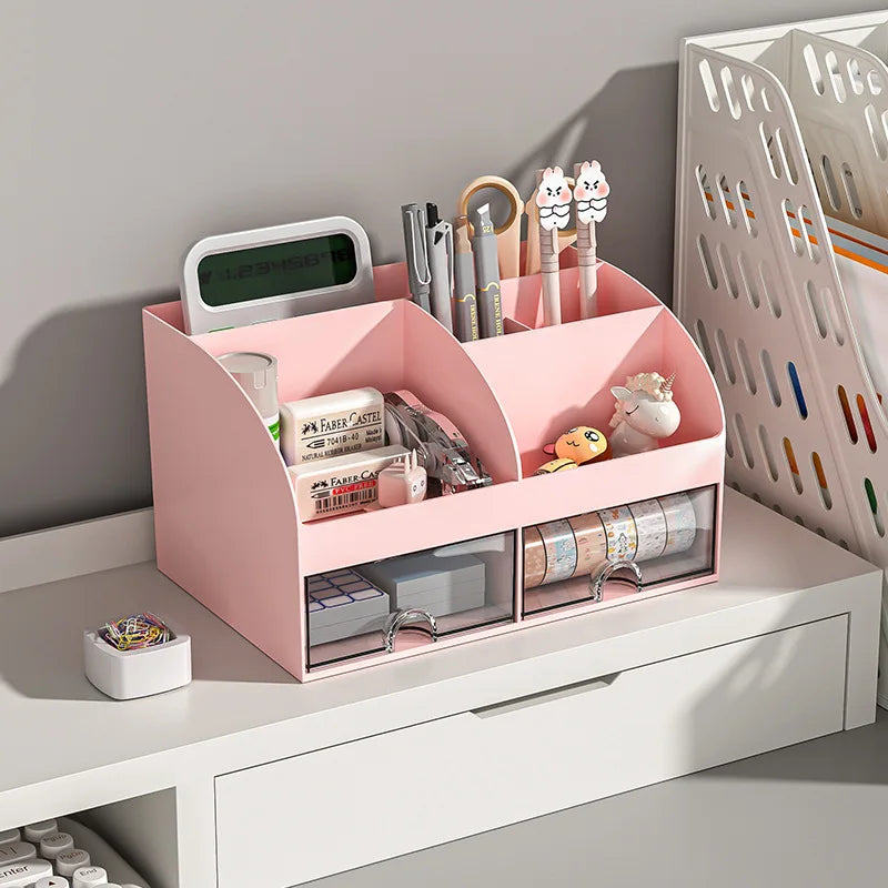 Transparent Desk Organizer with Drawers & 6 Compartments Desktop Drawer Organizer Vue