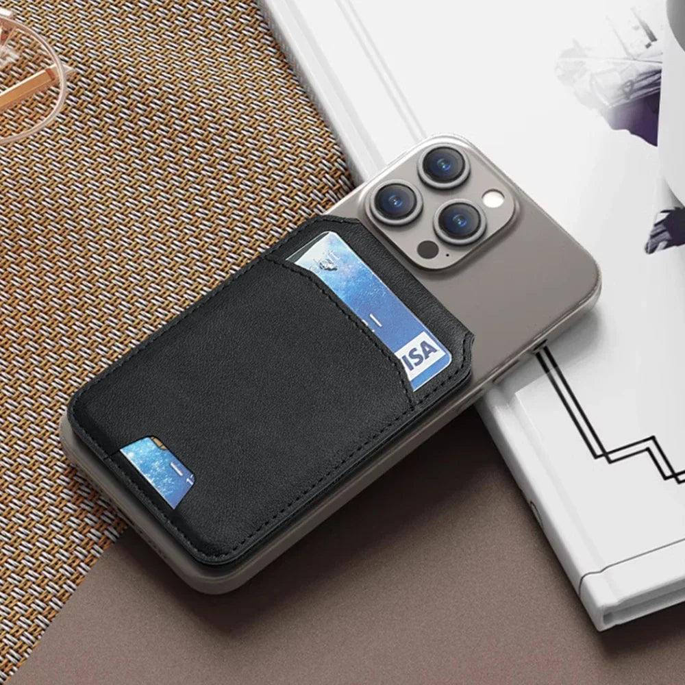 Card Wallet Phone Stand PU Leather Magnetic Card Bag Holder Phone Cases Bracket Stand With Kickstand For IPhone 13/14/15/16/17 Vue