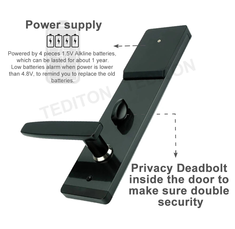 TTlock App Security Electronic Door Lock,Smart Touch Screen Lock,Digital Code Keypad For Home Hotel Apartment Vue