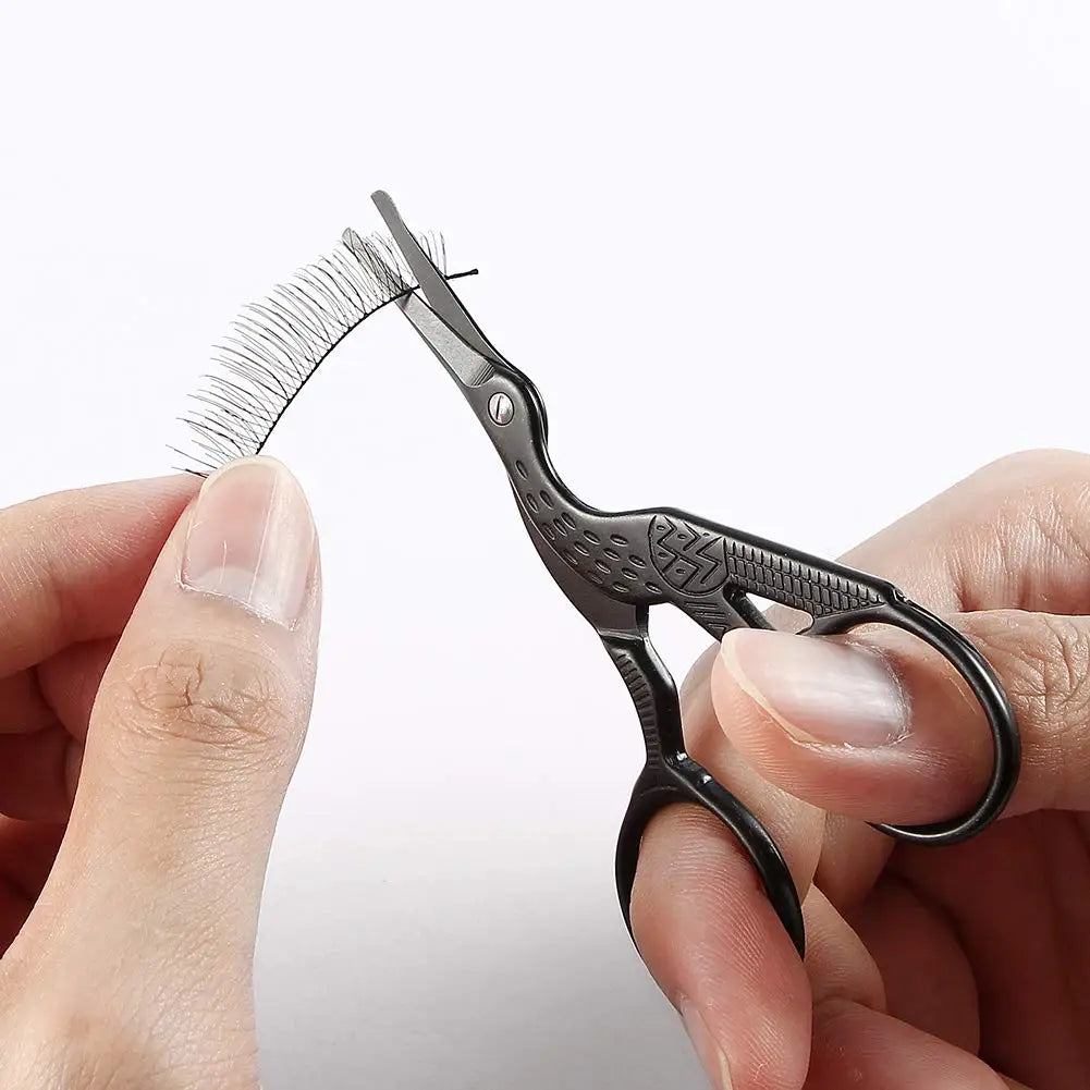 Professional Stainless Steel Facial Hair Scissors Rounded Mustache Nose Hair Beard Eyebrows Eyelashes Trimming Clippers Vue