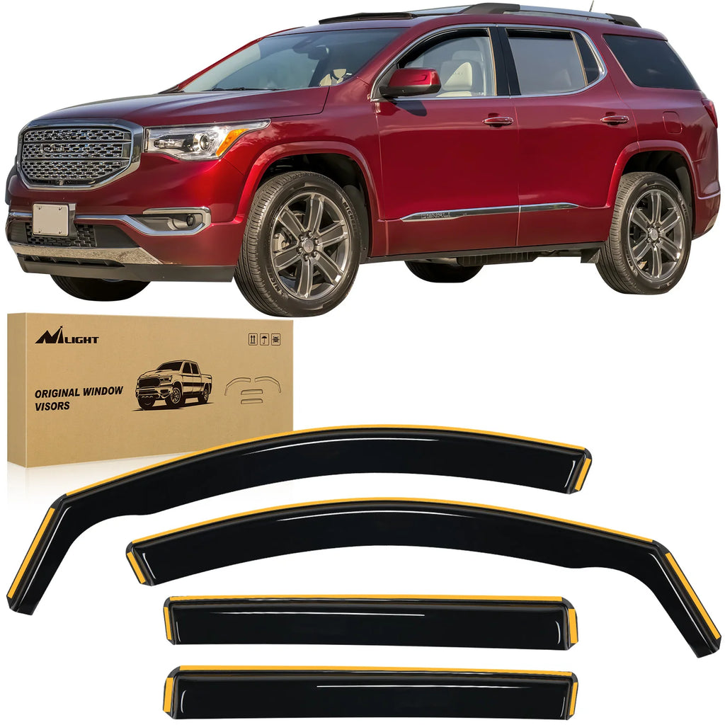 Nilight Window Visor Compatible with GMC Terrain 2018 2019 2020 2021 2022 2023 2024 Vent Window Visors,Rain Guards Acrylic-4pcs Vue